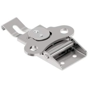 Link Lock Draw Latch, Large Size, Riveted, Steel, Bright