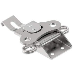 Link Lock Draw Latch, Large Size, Spring Loaded, Steel, Bright