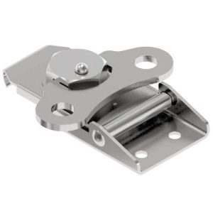 Link Lock Draw Latch, Large Size, Riveted, Steel, Bright - Image 1