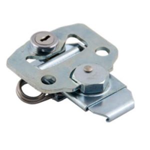Link Lock Draw Latch, Large Size, Key Lockable, Steel, Bright
