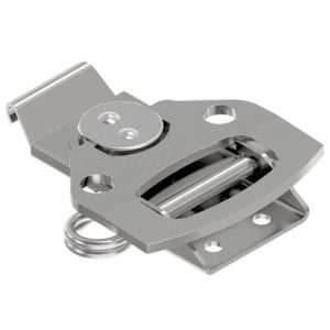 Link Lock Draw Latch, Large Size, Spring Loaded, Steel, Bright