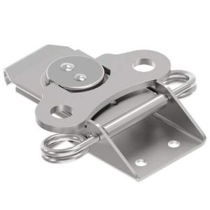 Link Lock Draw Latch, Large Size, Spring Loaded, Steel, Bright - Image 1