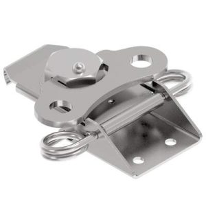Link Lock Draw Latch, Large Size, Spring Loaded, Steel, Bright - Image 1