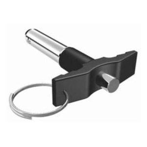 LOCKWELL® Pin, Single Acting, T-Handle, 22.186 mm Shank Dia., 50.8 mm Grip, Stainless Steel, Passivated