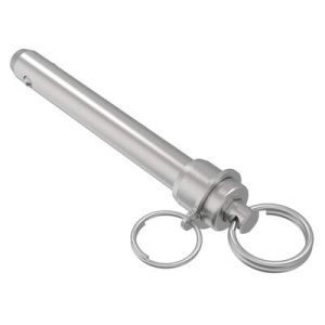 LOCKWELL® Pin, Double Acting, Ring, 11.070 mm Shank Dia., 127 mm Grip, Stainless Steel, Passivated