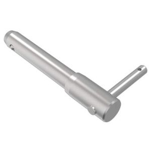 LOCKWELL® Pin, Two Ball Detent - Precision, L-Handle, 25.360 mm Shank Dia., 50.8 mm Grip, Stainless Steel, Passivated
