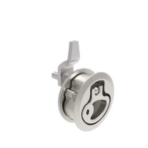 Compression Latch, Medium Size, Locking, 18.5 - 29mm (.073 - 1.14 in) Door thickness, 27 - 40mm or 51 -64mm (1.06 - 1.57 in or 2.00 - 2.52 in) Grip, 316 Stainless Steel, Electropolished - Image 1