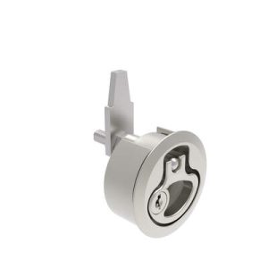 Compression Latch, Medium Size, Key Locking, 2 - 12mm (.075 - . 475 in) Door thickness, 39 - 52mm (2.01 - 2.52 in) Grip, 316 Stainless Steel, Electropolished - Image 1