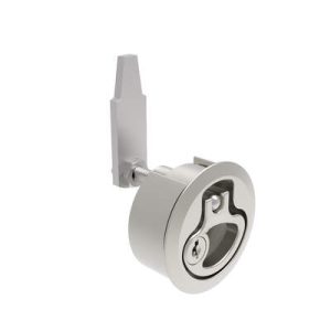 Compression Latch, Medium Size, Key Locking, 2 - 12mm (.075 - . 475 in) Door thickness, 39 - 52mm (2.01 - 2.52 in) Grip, 316 Stainless Steel, Electropolished - Image 1