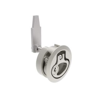 Compression Latch, Medium Size, Key Locking, 12 - 22.5mm (.475 - . 885 in) Door thickness, 39 - 52mm (2.01 - 2.52 in) Grip, 316 Stainless Steel, Electropolished - Image 1