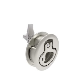 Compression Latch, Large Size, Locking, 18.5 - 29mm (.073 - 1.14 in) Door thickness, 47 - 61mm (1.85 - 2.40 in) Grip, 316 Stainless Steel, Electropolished