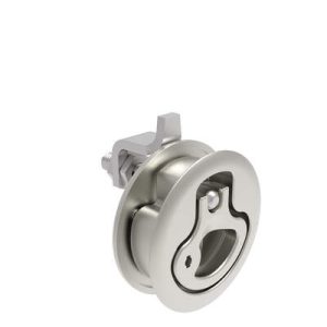 Compression Latch, Large Size, Locking, 18.5 - 29mm (.073 - 1.14 in) Door thickness, 23.5 - 35mm or 74 -88mm (.92 - 1.38 in or 2.91 - 3.47 in) Grip, 316 Stainless Steel, Electropolished