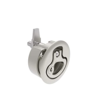 Compression Latch, Large Size, Key Locking, 2 - 12mm (.075 - . 475 in) Door thickness, 47 - 61mm (1.85 - 2.40 in) Grip, 316 Stainless Steel, Electropolished