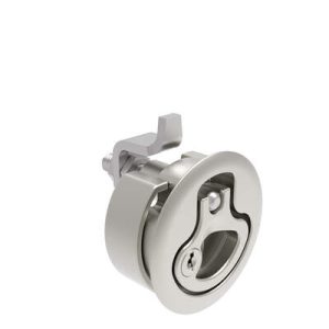 Compression Latch, Large Size, Key Locking, 2 - 12mm (.075 - . 475 in) Door thickness, 23.5 - 35mm or 74 -88mm (.92 - 1.38 in or 2.91 - 3.47 in) Grip, 316 Stainless Steel, Electropolished