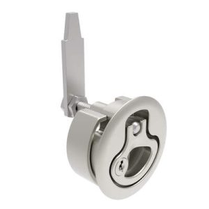 Compression Latch, Large Size, Key Locking, 2 - 12mm (.075 - . 475 in) Door thickness, 47 - 61mm (1.85 - 2.40 in) Grip, 316 Stainless Steel, Electropolished