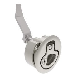 Compression Latch, Large Size, Key Locking, 2 - 12mm (.075 - . 475 in) Door thickness, 23.5 - 35mm or 74 -88mm (.92 - 1.38 in or 2.91 - 3.47 in) Grip, 316 Stainless Steel, Electropolished