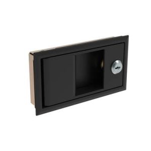 Multi-Point Compression Latch Actuator, Locking Handle Style, Zinc alloy, Black