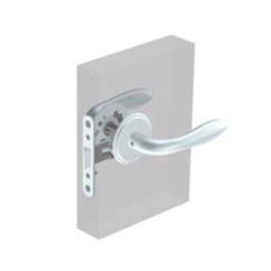 McCoy Entry Door Latch, Portofino Handle with Privacy Knob, Left Hand Out, 28 - 37mm (1.13 - 1.50 in) Door Thickness, Satin Chrome - Image 1