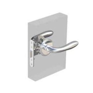 McCoy Entry Door Latch, Portofino Handle with Privacy Knob, Left Hand In, 28 - 37mm (1.13 - 1.50 in) Door Thickness, Chrome - Image 1