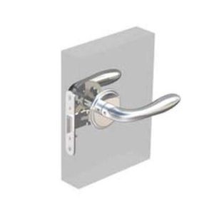 McCoy Entry Door Latch, Portofino Handle without Privacy Knob, Right Hand In or Left Hand Out, 28 - 37mm (1.13 - 1.50 in) Door Thickness, Chrome - Image 1