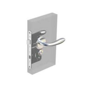 McCoy Star Entry Door Latch, Portifino Handle, Star Key Lock, Right Hand In, 22 - 30mm (.88 - 1.19 in) Door Thickness, Chrome - Image 1