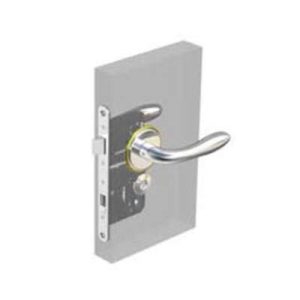 McCoy Star Entry Door Latch, Portifino Handle, Star Key Lock, Left Hand In, 28 - 37mm (1.13 - 1.50 in) Door Thickness, Chrome with Diamond Brass Accent - Image 1