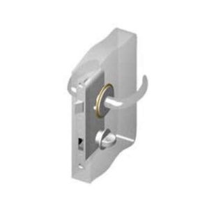 McCoy Star Entry Door Latch, Nova Handle, Privacy Knob, Left Hand In, 22 - 30mm (.88 - 1.19 in) Door Thickness, Satin Chrome - Image 1
