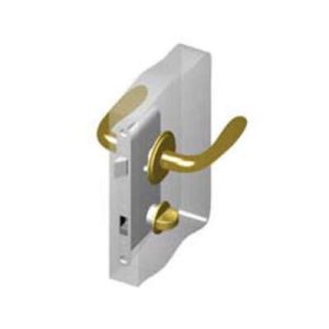 McCoy Star Entry Door Latch, Portifino Handle, Privacy Knob, Left Hand In, 36.5 - 45mm (1.44 - 1.75 in) Door Thickness, Diamond Brass - Image 1