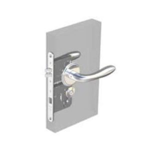 McCoy Star Entry Door Latch, Portifino Handle, Star Key Lock, Left Hand Out, 22 - 30mm (.88 - 1.19 in) Door Thickness, Chrome - Image 1