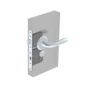 McCoy Star Entry Door Latch, Portifino Handle, Star Key Lock, Left Hand Out, 28 - 37mm (1.13 - 1.50 in) Door Thickness, Satin Chrome - Image 1