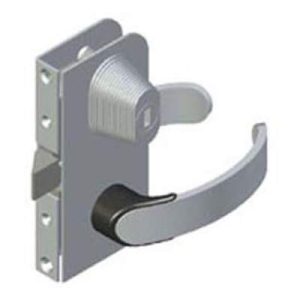 Offshore Entry Door Latch, Flush Mount, Right Hand In, Key Locking, 14.5 - 17mm (.56 - .69 in) Door Thickness, Chrome Plated - Image 1