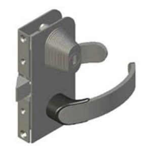 Offshore Entry Door Latch, Flush Mount, Right Hand In, Key Locking, 19 - 21mm (.75 - .88 in) Door Thickness, Black - Image 1