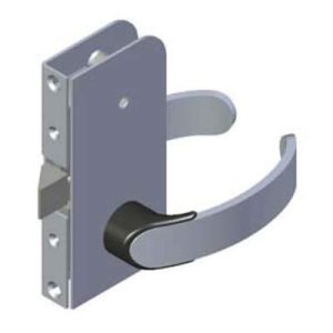 Offshore Entry Door Latch, Flush Mount, Left Hand Out, Privacy Knob, 17 - 19mm (.69 - .75 in) Door Thickness, Aluminum - Image 1