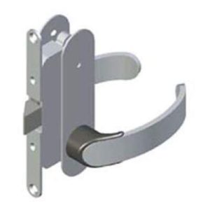 Offshore Entry Door Latch, Mortise Mount, Right Hand Out, Privacy Knob, 18 - 22mm (.69 - .88 in) Door Thickness, Chrome Plated