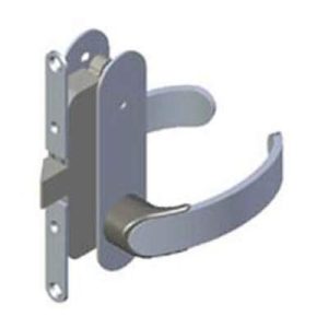 Offshore Entry Door Latch, Mortise Mount, Right Hand Out, Privacy Knob, 27 - 32mm (1.06 - 1.25 in) Door Thickness, Aluminum - Image 1