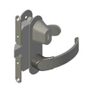 Offshore Entry Door Latch, Mortise Mount, Right Hand Out, Key Locking, 32 - 37mm (1.25 - 1.50 in) Door Thickness, Black