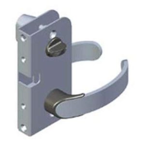 Offshore Entry Door Latch, Curved, Right Swing, Key Locking, 19mm (.75 in) Door Thickness, Aluminum - Image 1