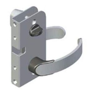 Offshore Entry Door Latch, Curved, Right Swing, Key Locking, 25.4mm (1.00 in) Door Thickness, Chrome Plated - Image 1