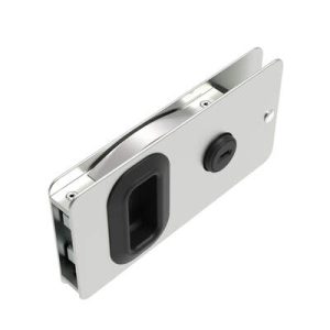 Flush Entry Door Latch, Key Locking, Weather Proof Design, Fits 12.7 (.50 in) Door Thickness, Aluminum, Natural