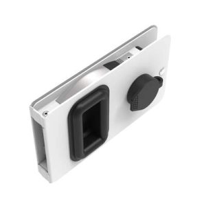 Flush Entry Door Latch, Key Locking, Sealed Design, Fits 12.7 (.50 in) Door Thickness, Aluminum, White Powder Coated