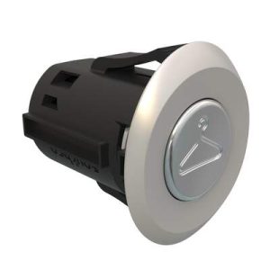 Point Coat Hook, Snap-in, Oval Perpendicular Satin Flange, Chrome Hook - Image 1