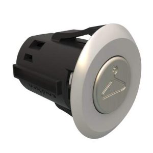 Point Coat Hook, Snap-in, Oval Perpendicular Satin Flange, Brushed Nickel Hook - Image 1