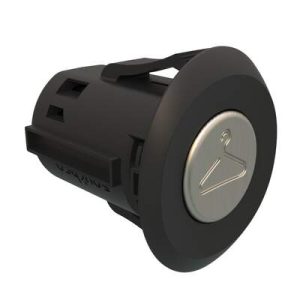 Point Coat Hook, Snap-in, Oval Perpendicular Black Flange, Brushed Nickel Hook