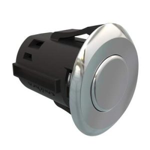 Point Coat Hook, Snap-in, Oval Perpendicular Chrome Flange, Chrome Hook - Image 1