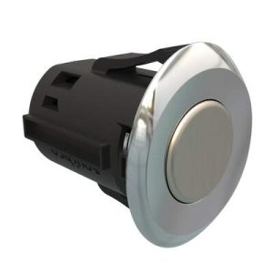 Point Coat Hook, Snap-in, Oval Perpendicular Chrome Flange, Brushed Nickel Hook