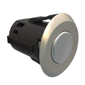 Point Coat Hook, Snap-in, Oval Perpendicular Brushed Nickel Flange, Chrome Hook