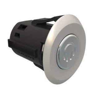 Point Coat Hook, Snap-in, Oval Perpendicular Satin Flange, Satin Hook - Image 1