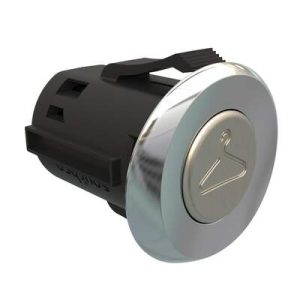 Point Coat Hook, Snap-in, Oval In-line Chrome Flange, Brushed Nickel Hook - Image 1