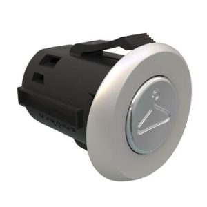 Point Coat Hook, Snap-in, Oval In-line Satin Flange, Chrome Hook - Image 1