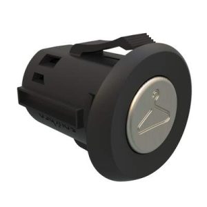 Point Coat Hook, Snap-in, Oval In-line Black Flange, Brushed Nickel Hook